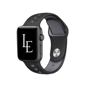 Apple Watch (38/40/SE/41mm) - L'Empiri™ Silikone Sportsrem - Sort/Grå