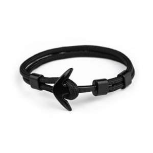 Deluxe™ - Nylon Anker Armbånd - Onesize - Sort